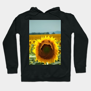 SIMPLE SUNFLOWER WITH PALE BLUE SKY Hoodie